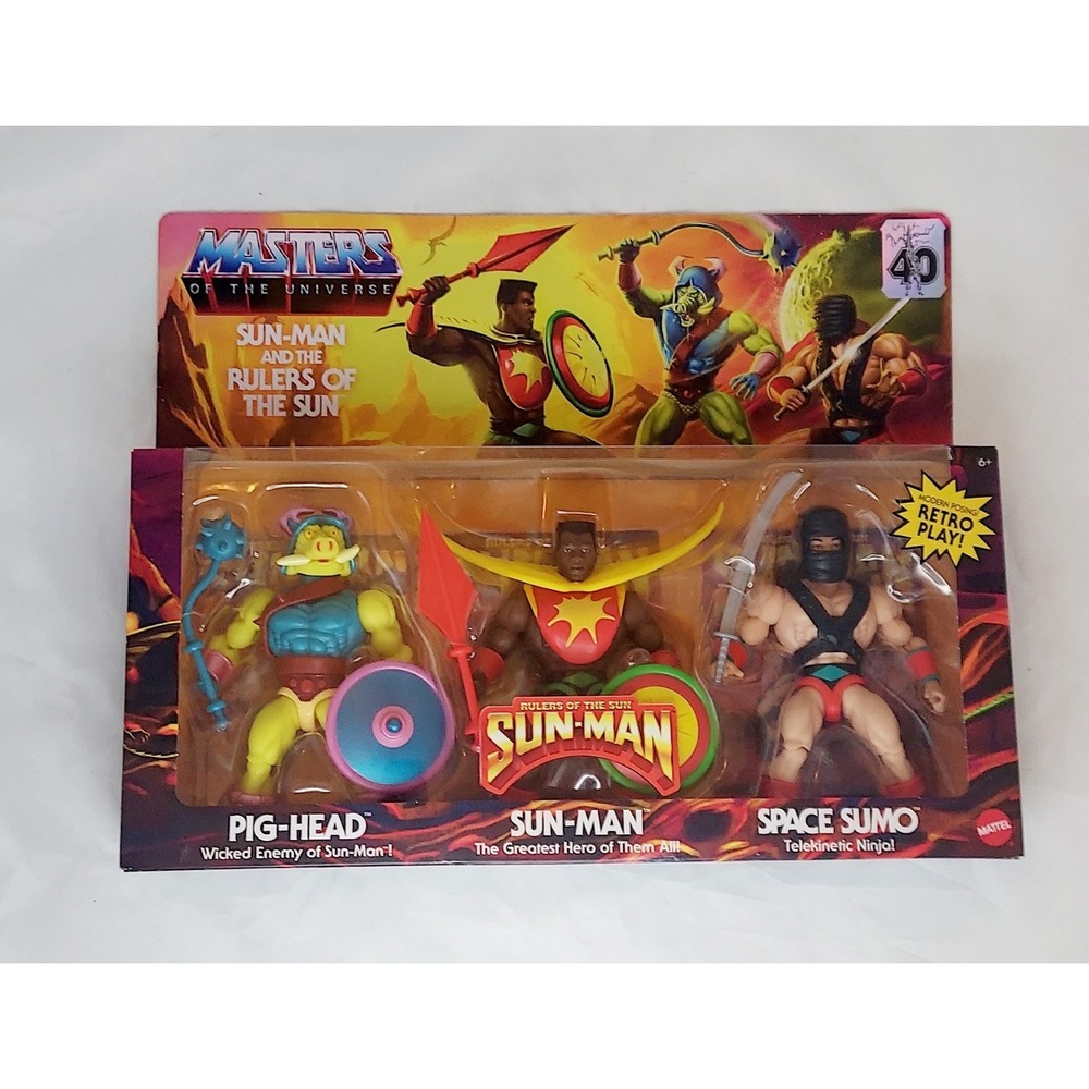 Masters of the Universe Sun-Man and the Rulers of the Sun Action Figure 3pk